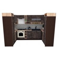 Bucatarie de Colt COSSY NEW 170-320-170, Wenge / Decor 4299